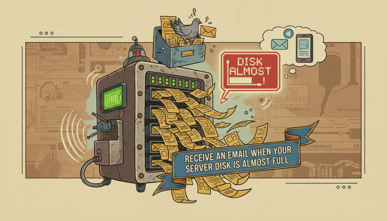Server Full Message Receive An Email When Your Server Disk Is Almost Full | Mydnic.be